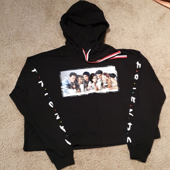 cropped friends hoodie